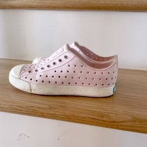 Girls light pink natives, size one